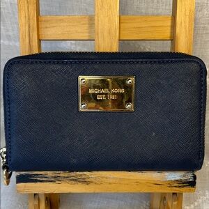 Michael Kors leather zip around wallet
